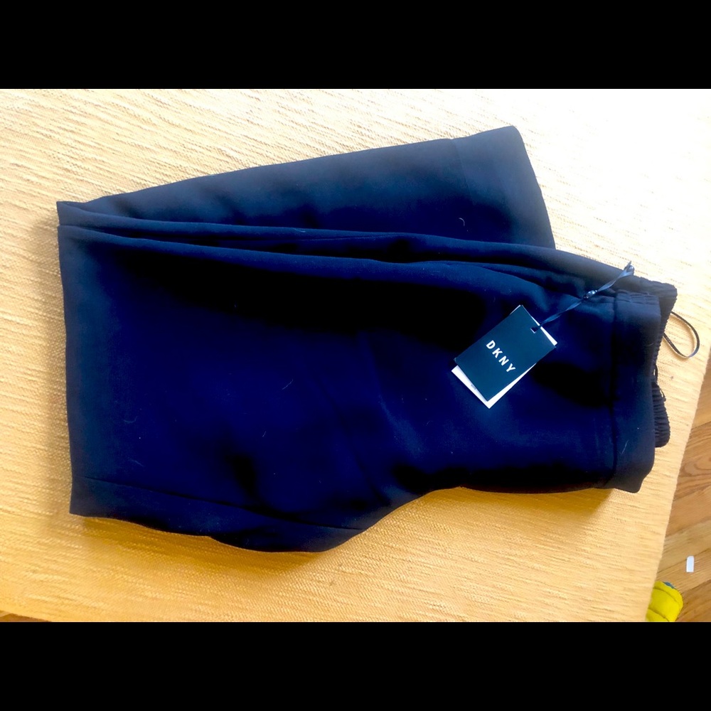 Black straight leg pants